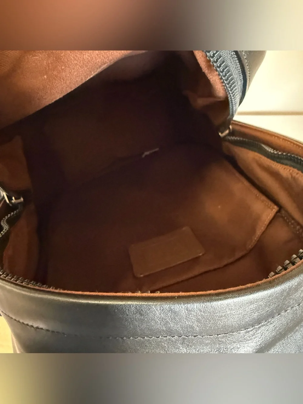 Coach Men’s Brown Signature Canvas Backpack CM024